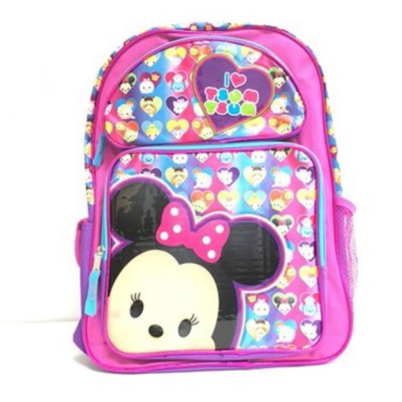 Disney Tsum Tsum Girls Large Backpack Minnie Mouse